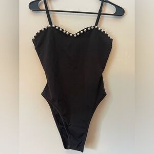 Black one piece swimsuit